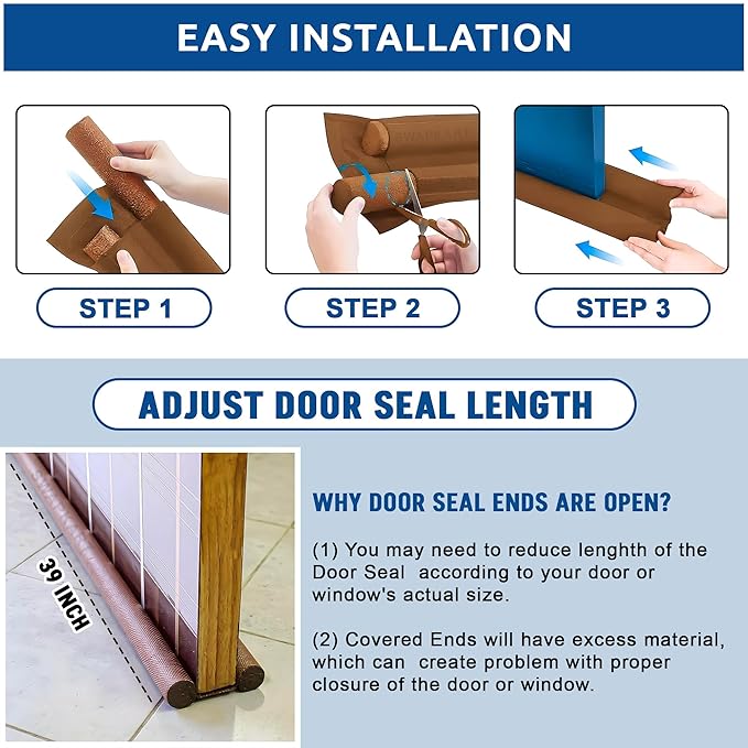 Door Bottom Seal Strip(pack of 3)